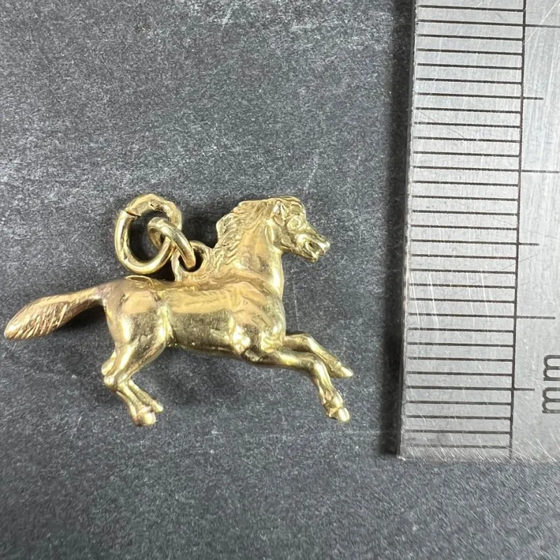 Pamono Vintage 18k Yellow Gold Horse Pony Charm Pendant, 1960s> Necklaces