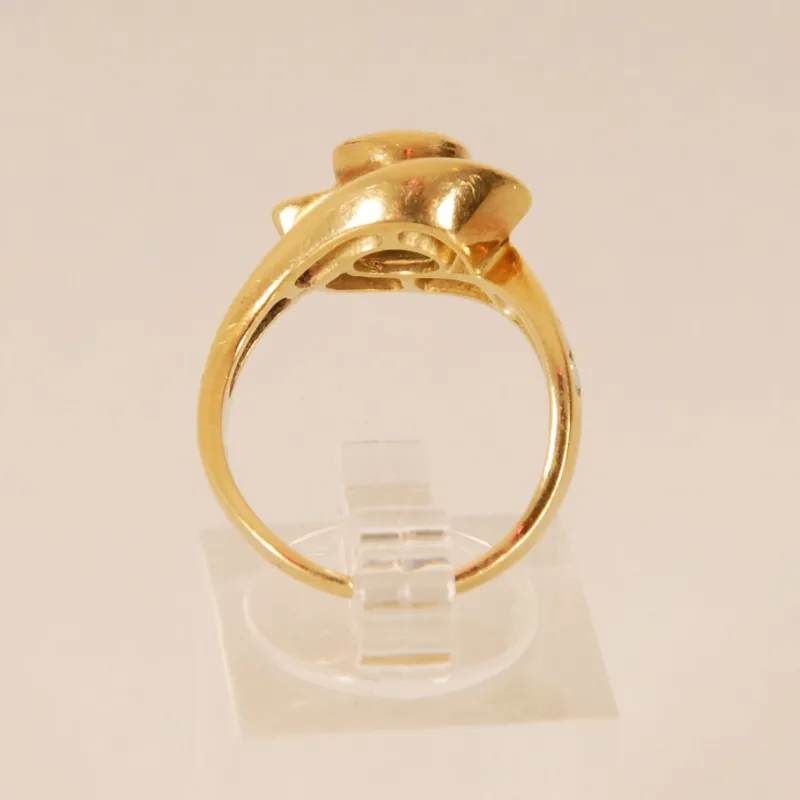 Clearance Pamono Vintage 18k Yellow Gold Natural Diamond & Sapphire Ring