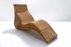 Clearance Pamono Vintage Karlskrona Wicker Chaise Lounge by Carl Öjerstam for Ikea