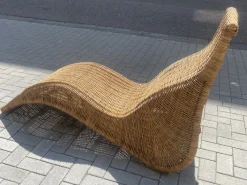 Clearance Pamono Vintage Karlskrona Wicker Chaise Lounge by Carl Öjerstam for Ikea