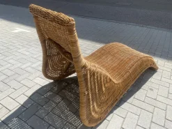 Clearance Pamono Vintage Karlskrona Wicker Chaise Lounge by Carl Öjerstam for Ikea