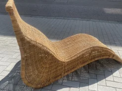 Clearance Pamono Vintage Karlskrona Wicker Chaise Lounge by Carl Öjerstam for Ikea