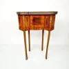Pamono Vintage Kidney-Shaped Side Table with Brass Details> Nightstands