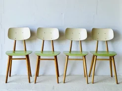Pamono Vintage Kitchen Chairs from Ton, 1960s, Set of 4> Side Chairs & Dining Chairs