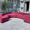 Outlet Pamono Vintage Lara Modular Sofa in Burgundy Bouclé by Roberto Pamio for Stilwood, 1970s