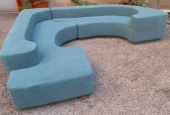 Outlet Pamono Vintage Lara Sofa in Sky Blue Boucle by Roberto Pamio for Stilwood, 1970s