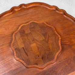 Discount Pamono Vintage Lazy Susan Rotating Tray in Teak from Nissen, Denmark, 1960s