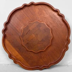 Discount Pamono Vintage Lazy Susan Rotating Tray in Teak from Nissen, Denmark, 1960s