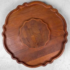 Discount Pamono Vintage Lazy Susan Rotating Tray in Teak from Nissen, Denmark, 1960s
