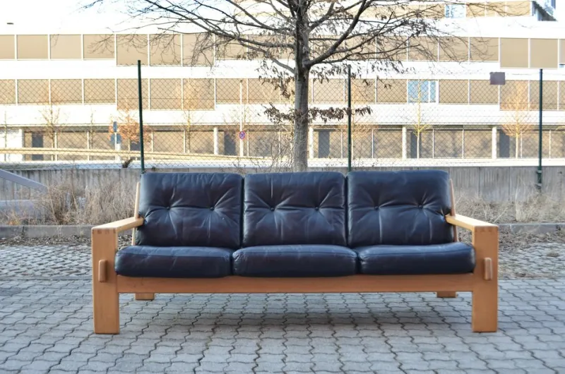 Outlet Pamono Vintage Leather Bonanza Sofa by Esko Pajamies for Asko
