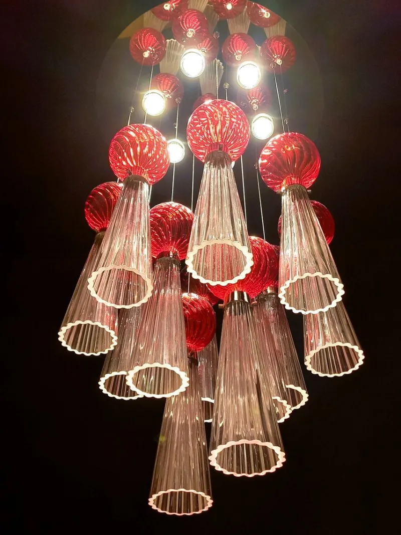 Pamono Vintage Led Ceiling Light with Handmade Murano Glass, 1970s> Ceiling Lights