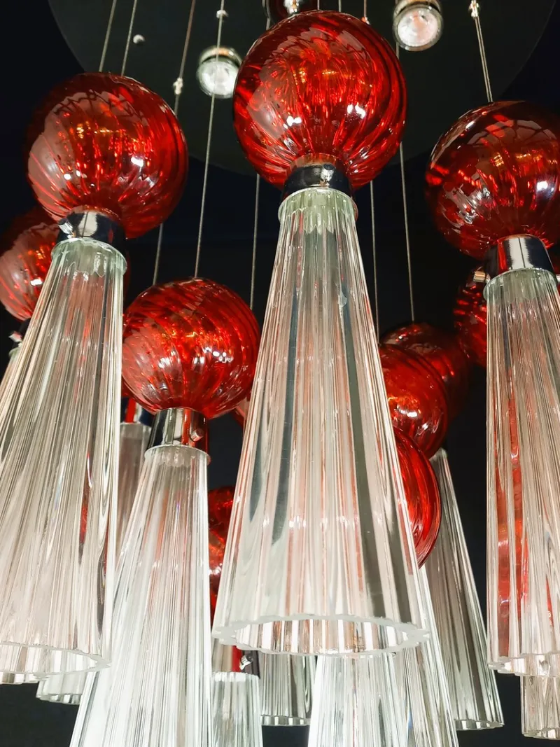 Pamono Vintage Led Ceiling Light with Handmade Murano Glass, 1970s> Ceiling Lights