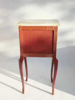 Pamono Vintage Louis XV Style Nightstand with Marble Top, 1940s><noscript><img width=