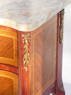 Pamono Vintage Louis XV Style Nightstand with Marble Top, 1940s><noscript><img width=