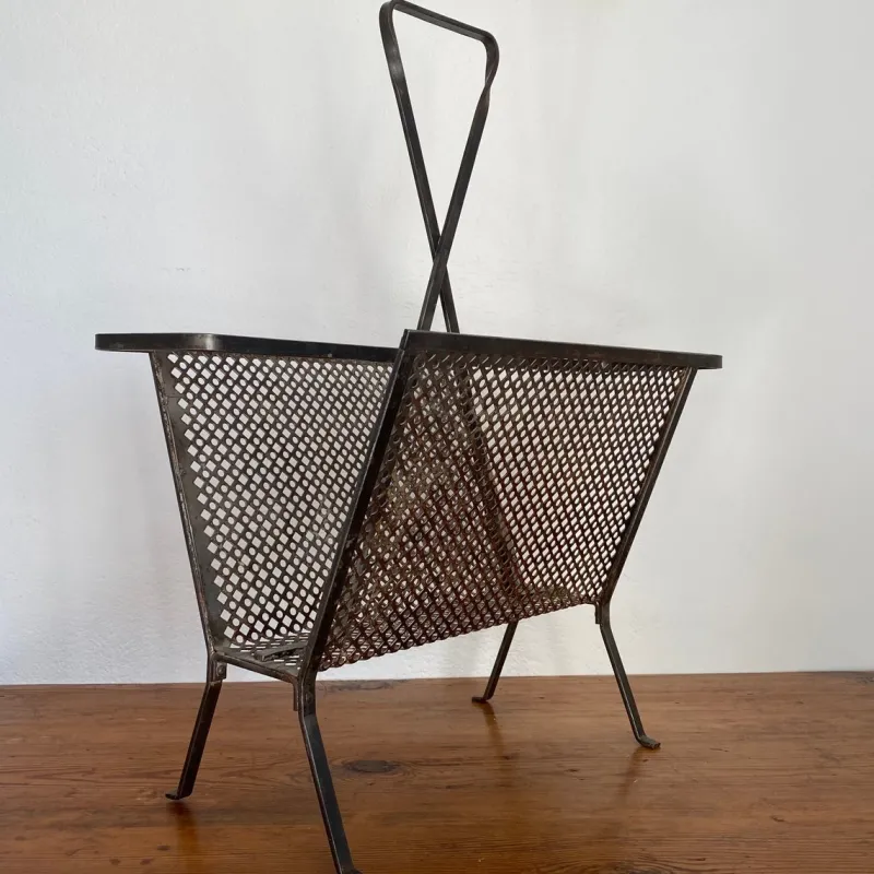 Pamono Vintage Magazine Holder by Mathieu Matégot, 1950s> Magazine Racks