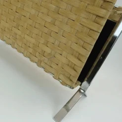 Pamono Vintage Magazine Rack in Chrome, Leather and Bamboo, 1970s> Magazine Racks