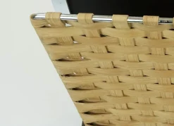 Pamono Vintage Magazine Rack in Chrome, Leather and Bamboo, 1970s><noscript><img width=
