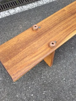 Pamono Vintage Mahogany Gymnastics Bench, 1950s><noscript><img width=