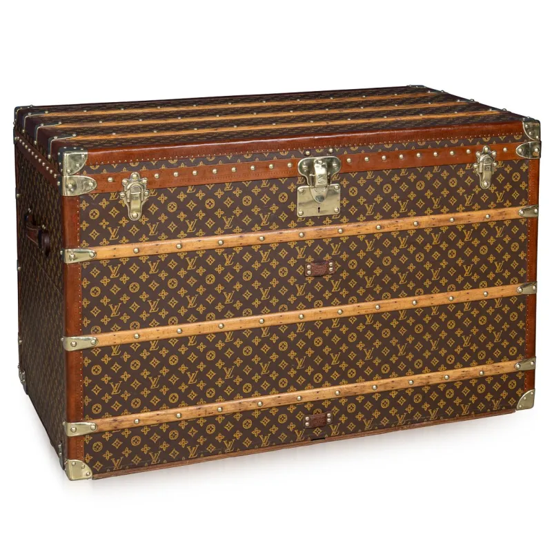 Discount Pamono Vintage Malle Haute in Monogram Canvas from Louis Vuitton, 1920