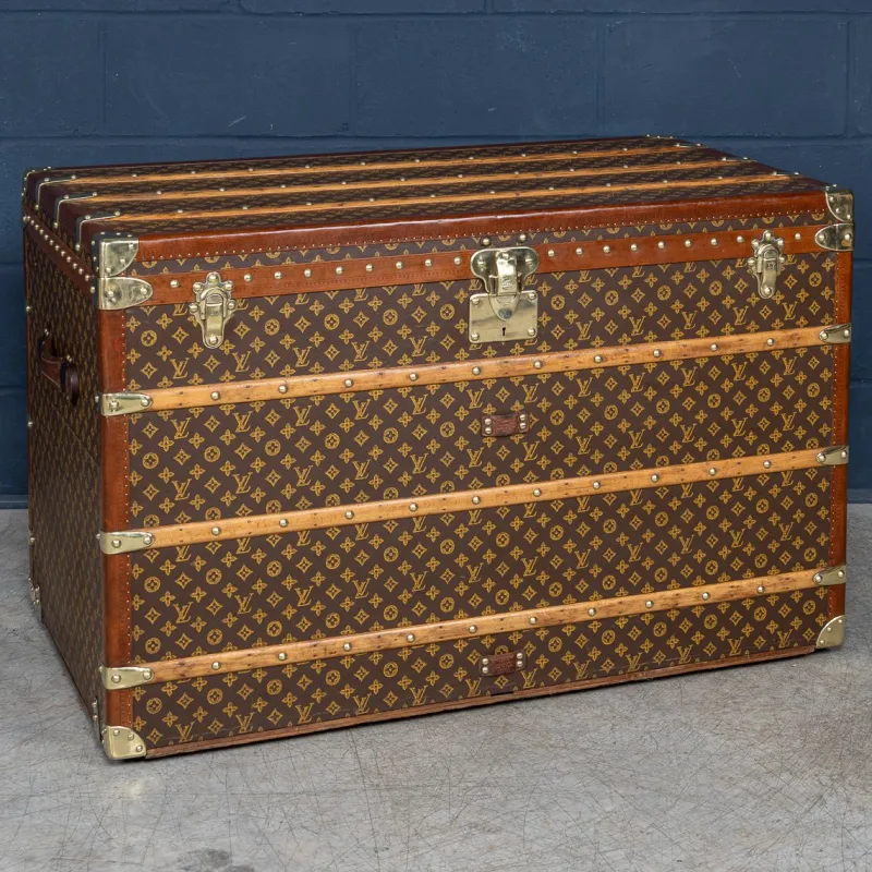 Discount Pamono Vintage Malle Haute in Monogram Canvas from Louis Vuitton, 1920