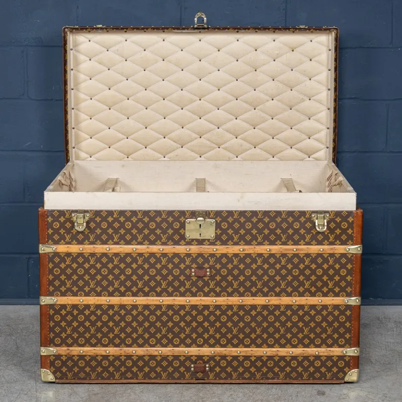 Discount Pamono Vintage Malle Haute in Monogram Canvas from Louis Vuitton, 1920