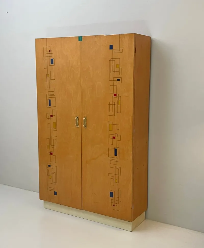 Best Pamono Vintage Maple Wardrobe, 1950s
