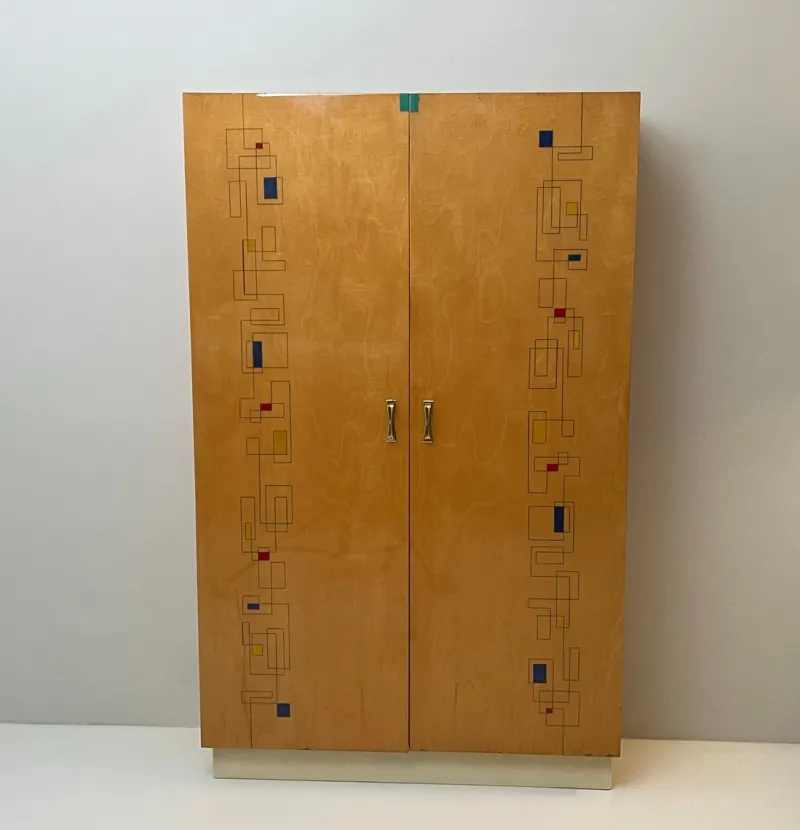 Best Pamono Vintage Maple Wardrobe, 1950s