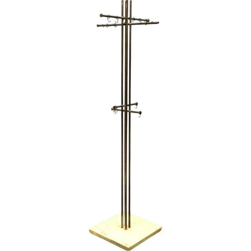 Outlet Pamono Vintage Marble and Brass Coat Rack by Renato Zevi for Metalarte, 1970