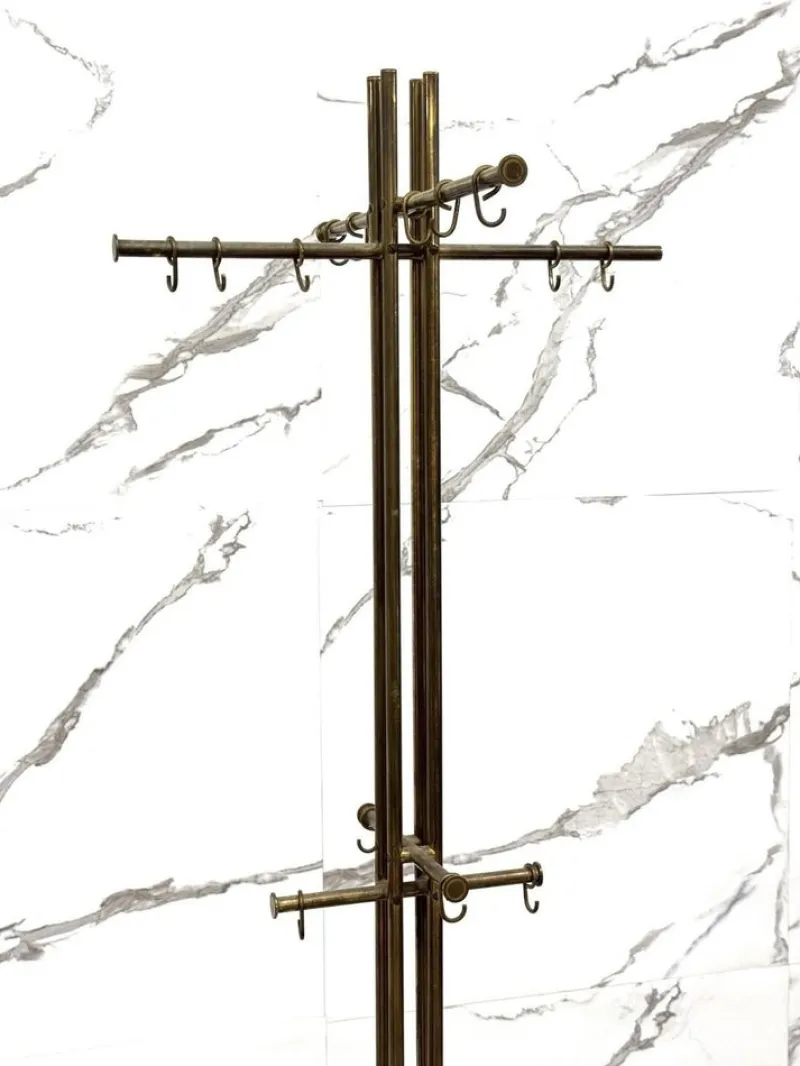 Outlet Pamono Vintage Marble and Brass Coat Rack by Renato Zevi for Metalarte, 1970