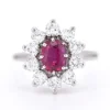 Best Pamono Vintage Marguerite Ring in Gold with Ruby and Diamonds