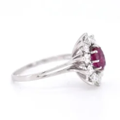 Best Pamono Vintage Marguerite Ring in Gold with Ruby and Diamonds
