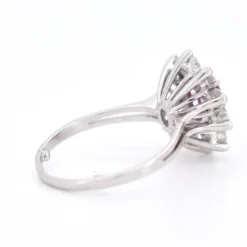 Best Pamono Vintage Marguerite Ring in Gold with Ruby and Diamonds