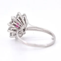 Best Pamono Vintage Marguerite Ring in Gold with Ruby and Diamonds