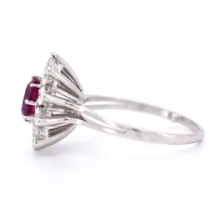 Best Pamono Vintage Marguerite Ring in Gold with Ruby and Diamonds