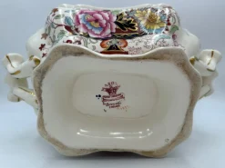 Pamono Vintage Masons Tureen with Brocade Decor, 1950s><noscript><img width=