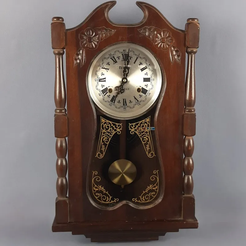 Pamono Vintage Mechanical Pendulum Clock, 1960s> Clocks