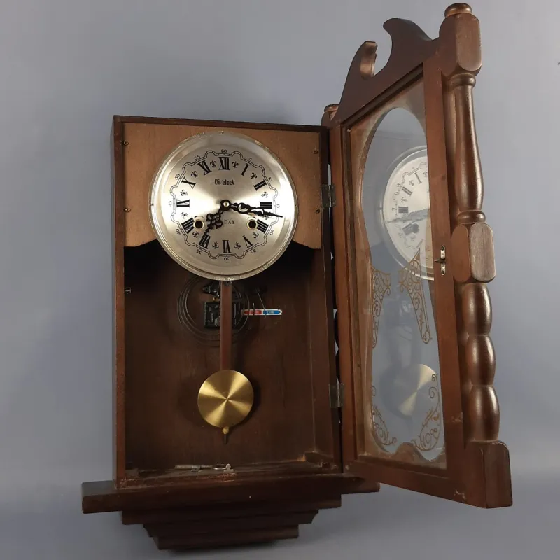 Pamono Vintage Mechanical Pendulum Clock, 1960s> Clocks