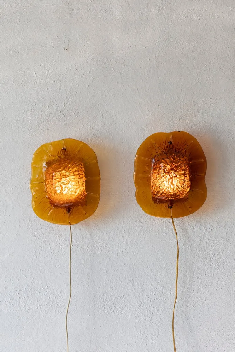 Outlet Pamono Vintage Medaillon Wall Lamps by Vitrika, 1960s, Set of 2