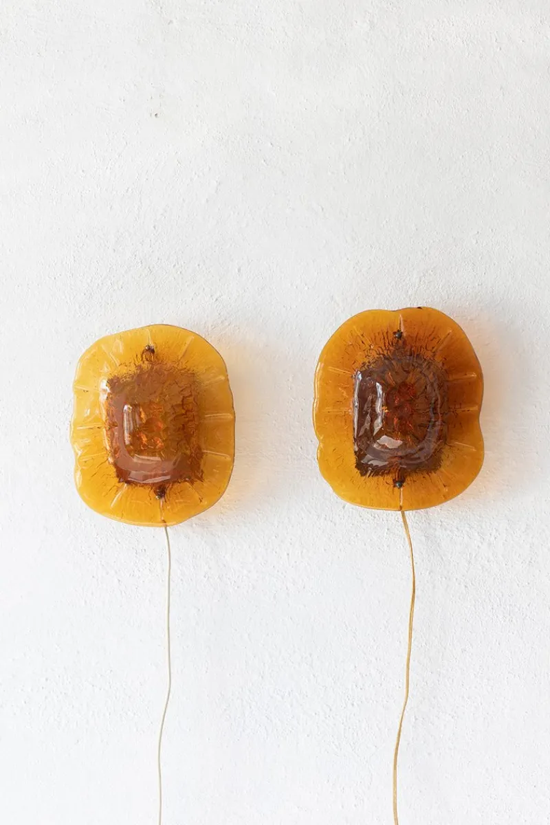 Outlet Pamono Vintage Medaillon Wall Lamps by Vitrika, 1960s, Set of 2
