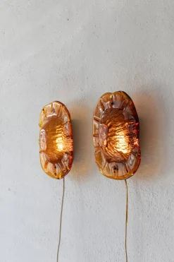 Outlet Pamono Vintage Medaillon Wall Lamps by Vitrika, 1960s, Set of 2