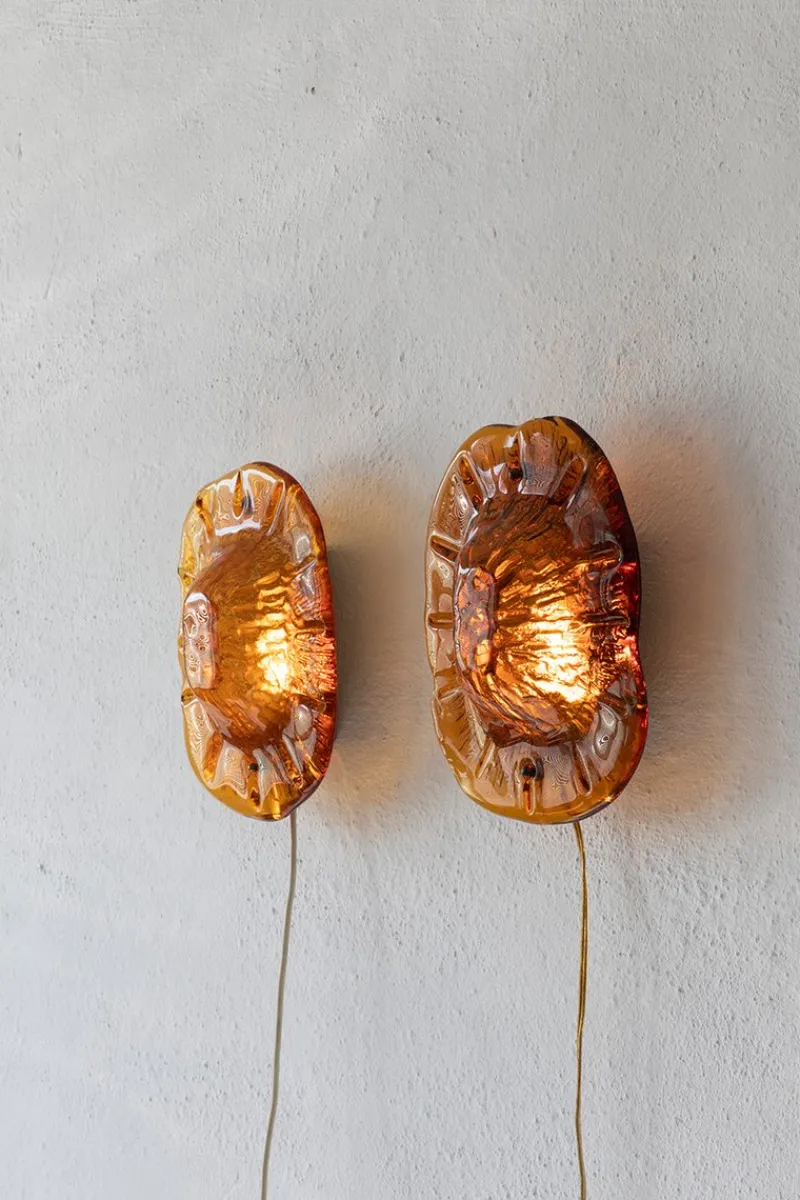 Outlet Pamono Vintage Medaillon Wall Lamps by Vitrika, 1960s, Set of 2