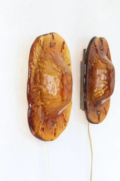 Outlet Pamono Vintage Medaillon Wall Lamps by Vitrika, 1960s, Set of 2