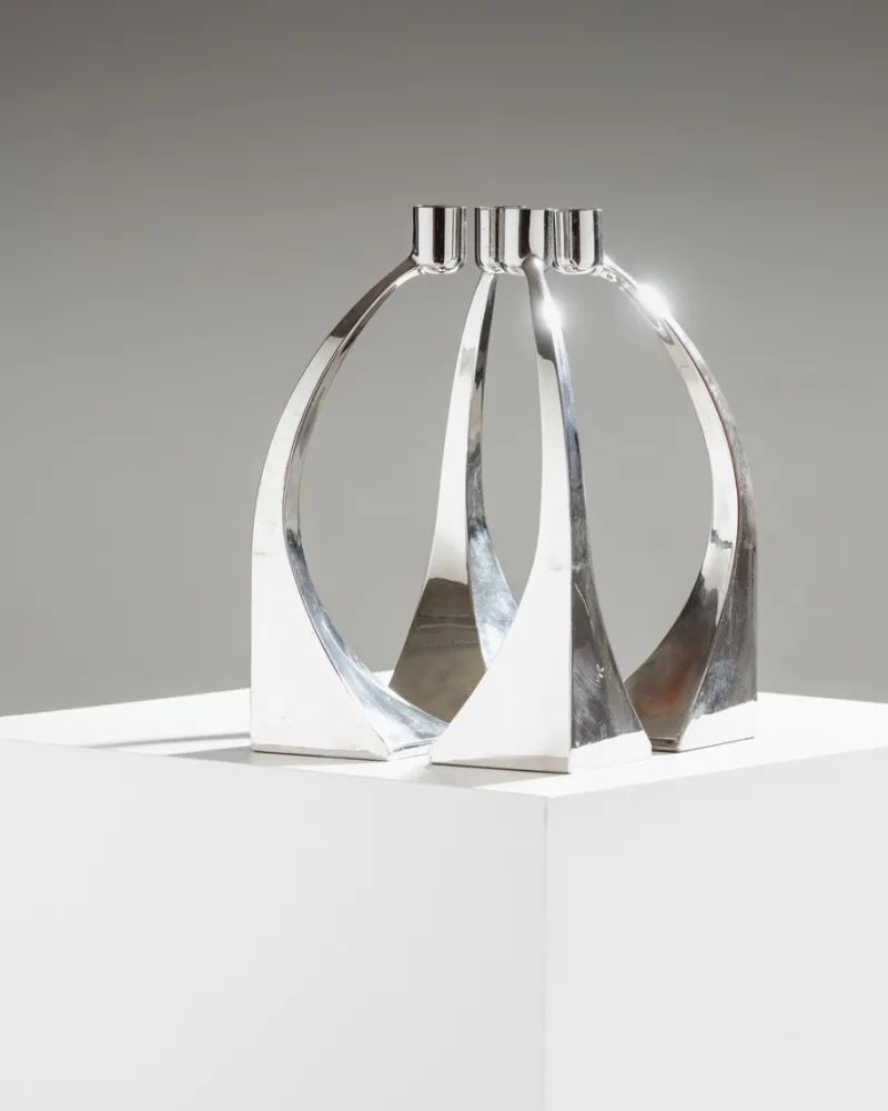 Discount Pamono Vintage Metal Candleholders, 1970s, Set of 4