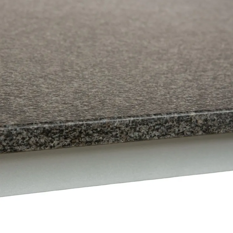 Best Pamono Vintage Metal Dining Table in Black Anthracite Granite and Metal by Rolf Benz