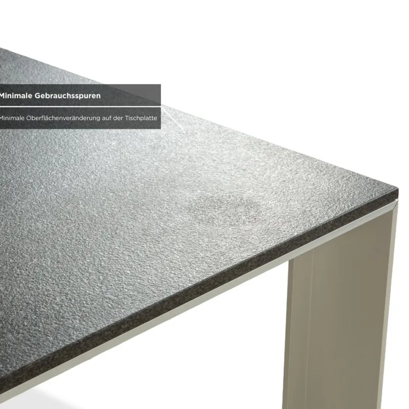 Best Pamono Vintage Metal Dining Table in Black Anthracite Granite and Metal by Rolf Benz