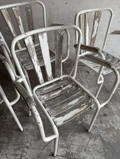 Pamono Vintage Metal Garden Chairs, Set of 4><noscript><img width=