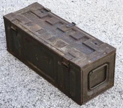 Pamono Vintage Metal Military Trunk, 1940s><noscript><img width=