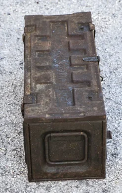 Pamono Vintage Metal Military Trunk, 1940s><noscript><img width=