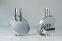 Pamono Vintage Metal Salt and Pepper by Geert Koster, 1987, Set of 2