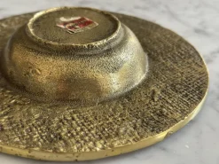 Pamono Vintage Mid-Century Danish Brass Zodiac Bowl from Nordisk Malm, 1950s><noscript><img width=